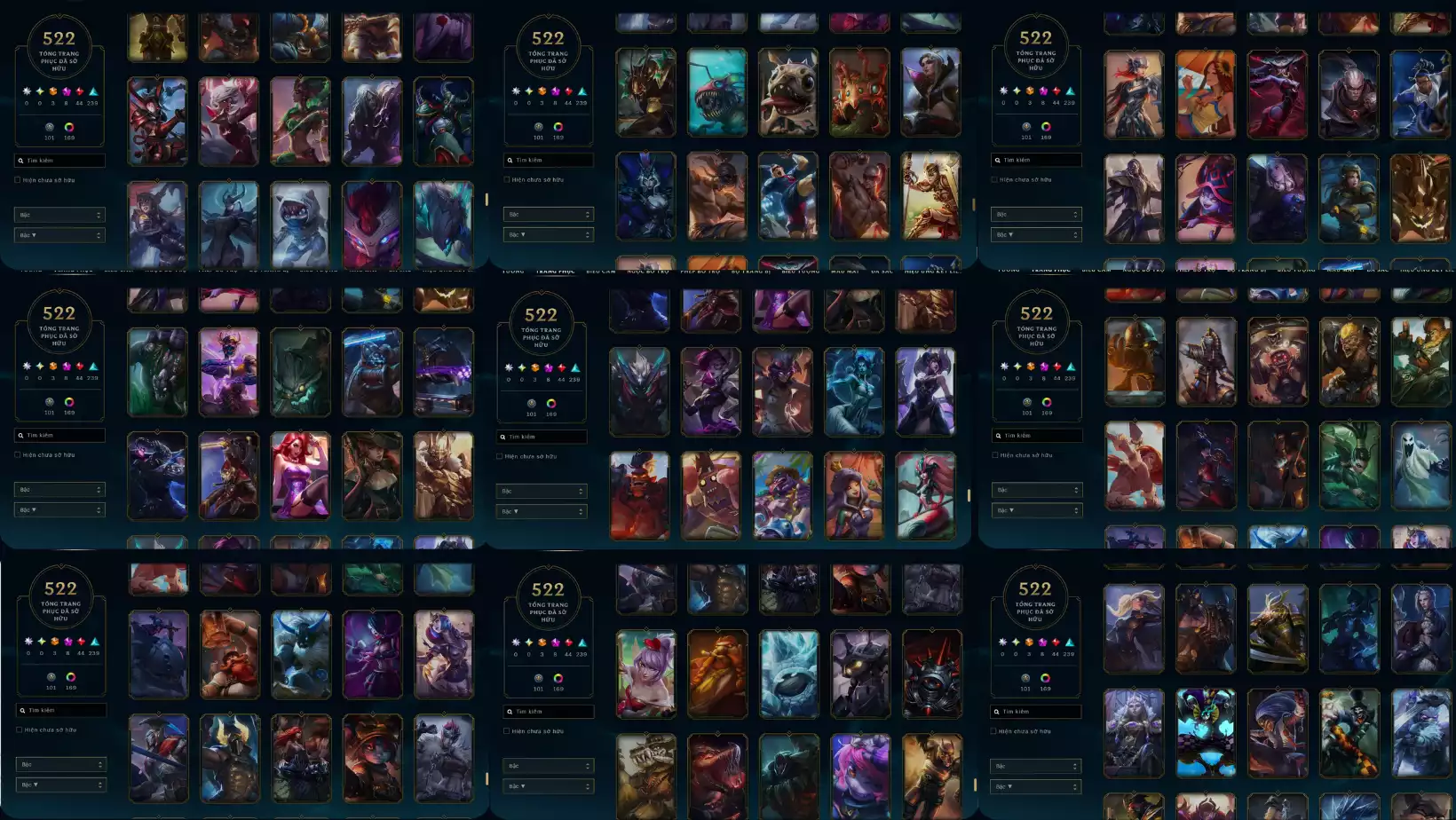 Ảnh LOL  522 SKIN NEO PAX JAX CHAMP THRESH THIẾU 3 SKIN THRESH